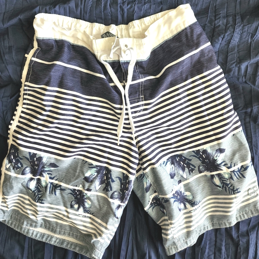 OP Board Short Swim Trunk Blue Floral